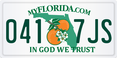 FL license plate 0417JS