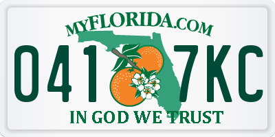 FL license plate 0417KC