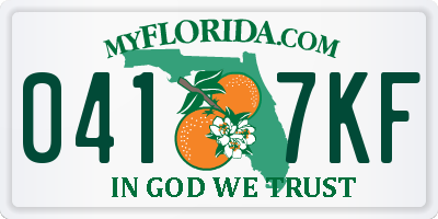 FL license plate 0417KF