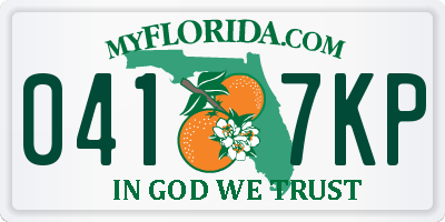 FL license plate 0417KP