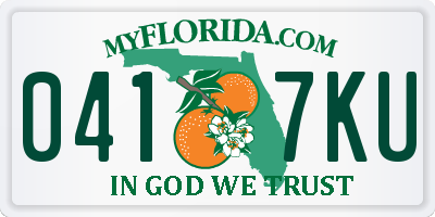 FL license plate 0417KU
