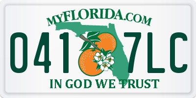FL license plate 0417LC