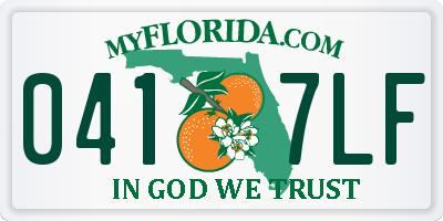 FL license plate 0417LF