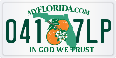 FL license plate 0417LP