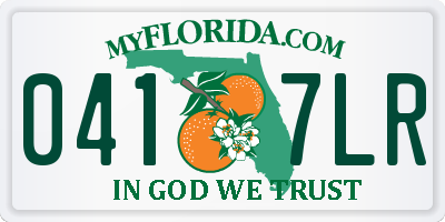 FL license plate 0417LR