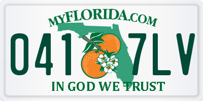 FL license plate 0417LV