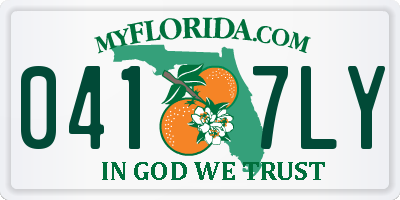 FL license plate 0417LY