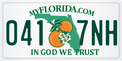 FL license plate 0417NH