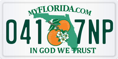 FL license plate 0417NP