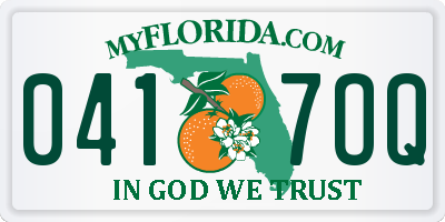 FL license plate 0417OQ