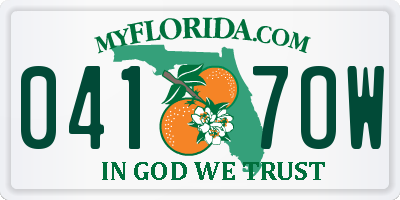 FL license plate 0417OW