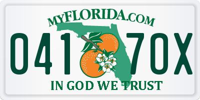 FL license plate 0417OX
