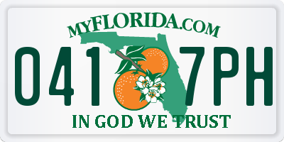 FL license plate 0417PH