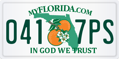 FL license plate 0417PS