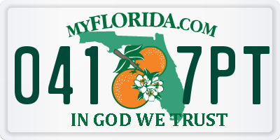 FL license plate 0417PT