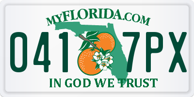 FL license plate 0417PX