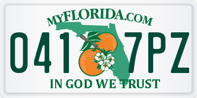 FL license plate 0417PZ