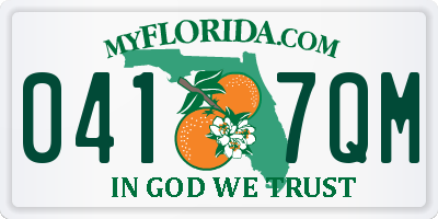 FL license plate 0417QM