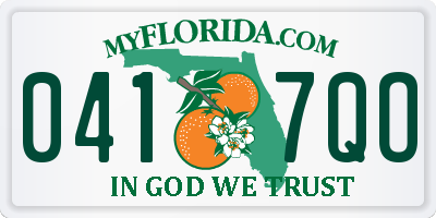 FL license plate 0417QO