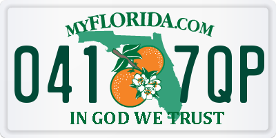 FL license plate 0417QP