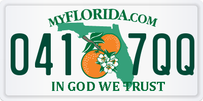 FL license plate 0417QQ