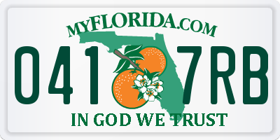 FL license plate 0417RB
