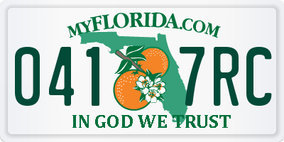 FL license plate 0417RC