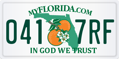 FL license plate 0417RF
