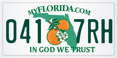 FL license plate 0417RH