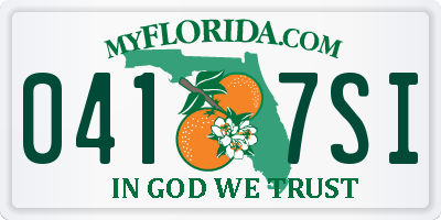 FL license plate 0417SI