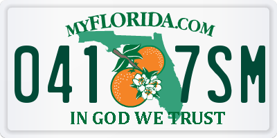 FL license plate 0417SM