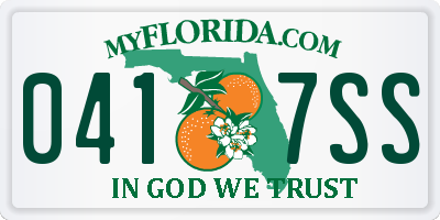 FL license plate 0417SS