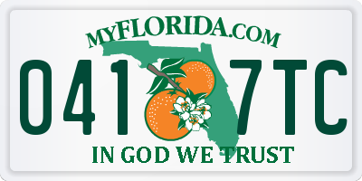 FL license plate 0417TC