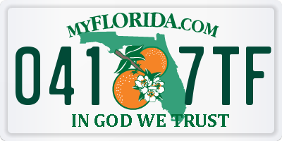 FL license plate 0417TF