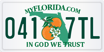 FL license plate 0417TL