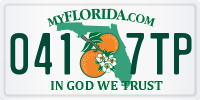 FL license plate 0417TP