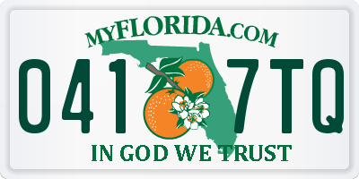 FL license plate 0417TQ
