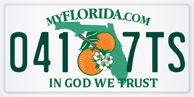 FL license plate 0417TS