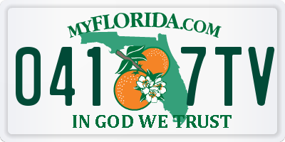 FL license plate 0417TV