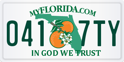 FL license plate 0417TY
