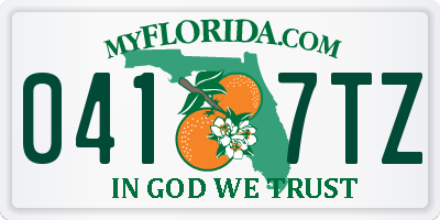 FL license plate 0417TZ