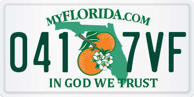 FL license plate 0417VF