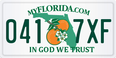 FL license plate 0417XF