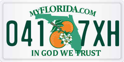 FL license plate 0417XH