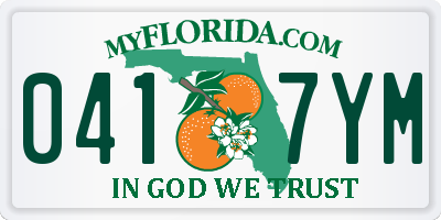 FL license plate 0417YM