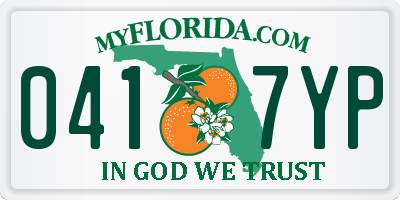 FL license plate 0417YP