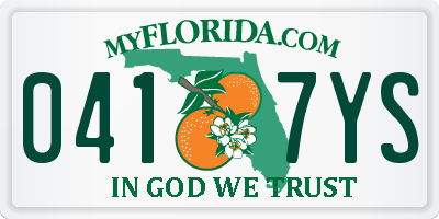 FL license plate 0417YS