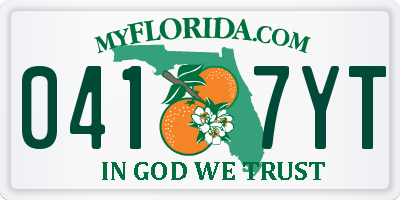FL license plate 0417YT