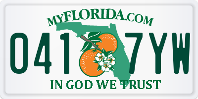 FL license plate 0417YW