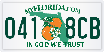 FL license plate 0418CB